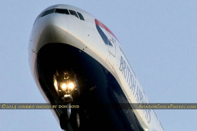 2014 - closeup - British Airways Boeing 777-236/ER G-VIIR on short final to runway 1L at TPA airline aviation stock photo #3996C