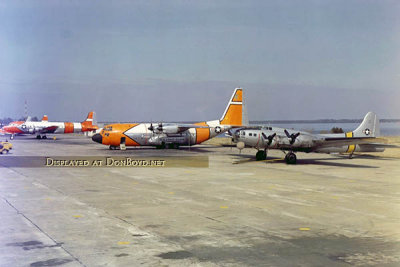 1960 - last USCG Boeing PB-1G (B-17) #CG-77254 and first USCG Lockheed C-130B #CG-1339 at Elizabeth City, North Carolina