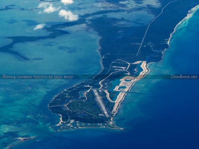 2014 - aerial photo of West End Airport, Grand Bahama Island aviation stock photo #5565C