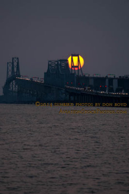 2014 - the Chesapeake Bay Bridge at sunset landscape stock photo #5624