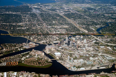 2014 - aerial photo of Davis Island, Harbour Island and downtown Tampa landscape aerial stock photo #6126