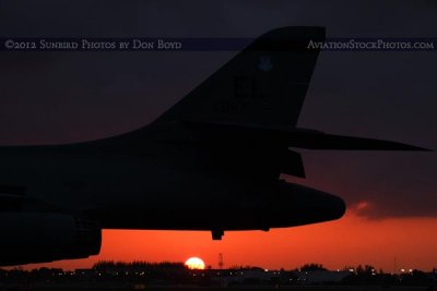 2012 - U. S. Air Force B-1B Lancer bomber #85-0087 at sunset military aviation stock photo #2620