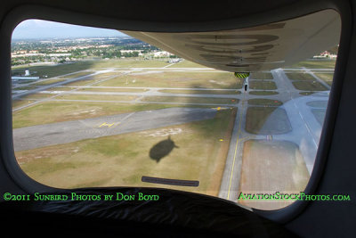2011 - heading east from North Perry Airport onboard Airship Ventures Zeppelin NT N704LZ aviation stock photo #7661