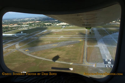 2011 - departing east from North Perry Airport onboard Airship Ventures Zeppelin NT N704LZ aviation stock photo #7662