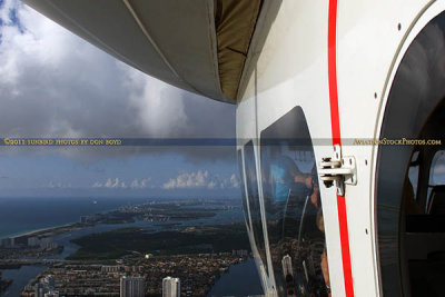 2011 - view to the south of Sunny Isles Beach and Oleta River State Park and beyond landscape stock photo #7684