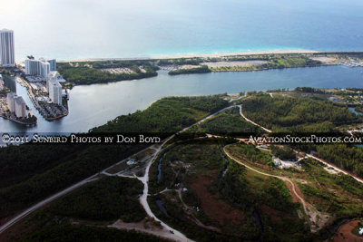 2011 - Oleta River State Park and Haulover Beach and park aerial landscape stock photo #7691