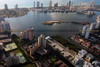 2011 - aerial photo of Aventura and Sunny Isles Beach from Zeppelin NT N704LZ landscape stock photo #7685
