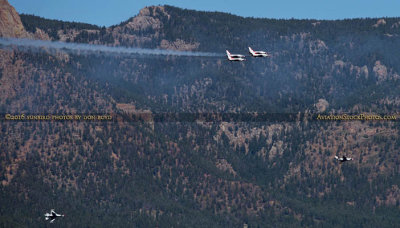 2016 - Air Force Thunderbirds at practice show over the Air Force Academy military aviation stock photo #4761
