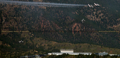 2016 - Air Force Thunderbirds at practice show over the Air Force Academy military aviation stock photo #4762