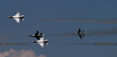 2016 - Air Force Thunderbirds at practice show over the Air Force Academy military aviation stock photo #4818C
