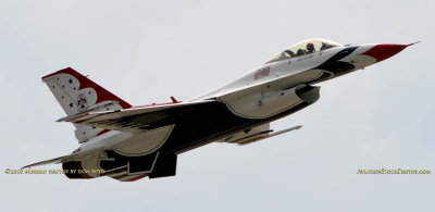 2016 - Air Force Thunderbird #3 taking off from Peterson Air Force Base military aviation stock photo #4859