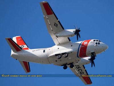 October 2016 - Coast Guard Alenia C-27J Spartan #CG-2714 enroute to CG Air Station Miami at OPF aviation stock photo