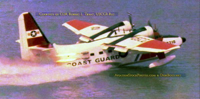 Early 1970's - USCG HU-16E Albatross #CG-5218 from Air Station Miami at OPF performing a JATO takeoff in Biscayne Bay