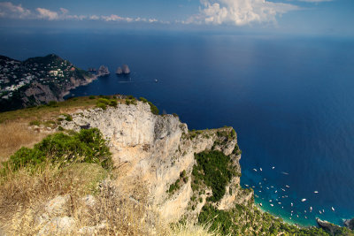 The south coast of Anacapri, from the hill, with Capri in the background.