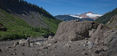 Landslide Debris Atop A Large Boulder (DemingGl_080713-164-1.jpg)