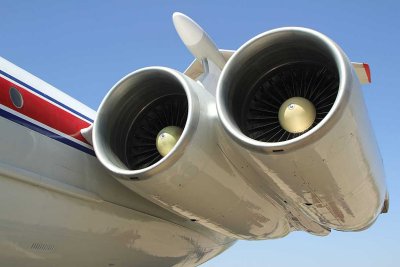 Close-ups of the IL-62 engines