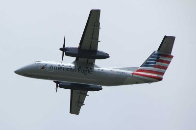 US Airways Dash-8 in AA's new livery