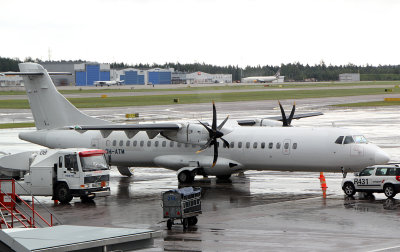Nordic Regional ATR-72 without a livery at HEL