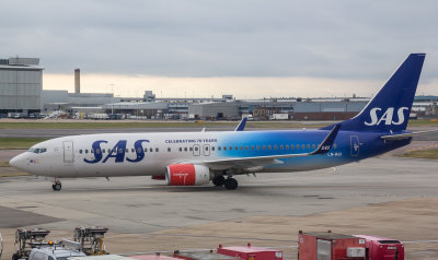 SAS B-738 in the special livery celebrating the airlines' 70th anniversary