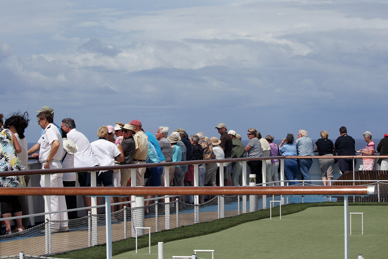Everyone, even Dr. who I unfortunately would meet later, came on deck to see our ship circle the island.