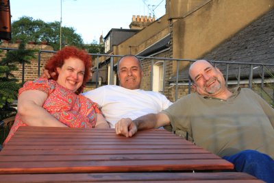 We loved Anne's flat with outside terrace. Here's Anne & wonderful friend Cyrus, who took us to a great Persian restaurant. 