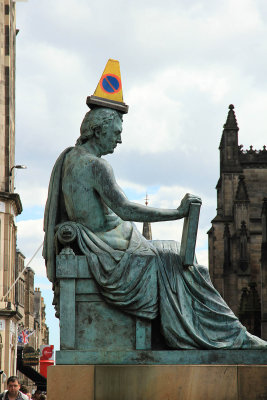 And some joker decided to decorate David Hume, one of Ed's most famous statesmen!