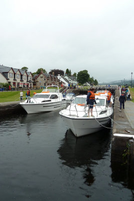 Lock system in Ft. Augustus - lets boats go from Caledonian Canal to Loch Ness