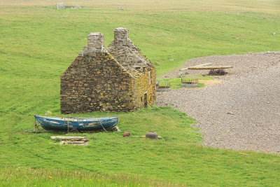 Stone is everywhere in the Shetlands.  This was near Stenness