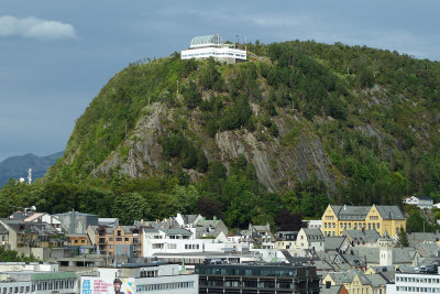 Fjellstua from the ship.  You can walk up there - 418 steps.  I only made it 1/2 way before saying, forget it!