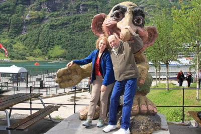 Of course, we HAD to have someone take our picture with the giant troll!