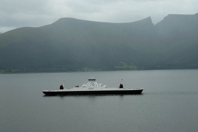 Howard & I ate at our favorite location, the Terrace, as we sailed back out of the fjords.