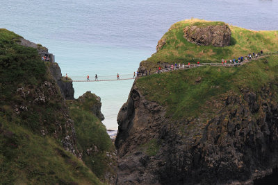 Carrick-a-Rede rope bridge from overview