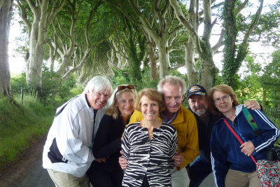 Then Michael drove us to the HBO Game of Thrones trees. (Ott, Andi, Cheryl, Jordon, Howard & Ruth)