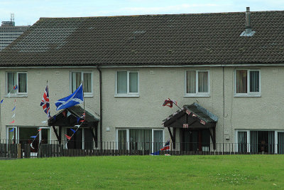 Then it was back to Belfast, where we visited the site of The Troubles.  In Shankhill section, Scottish & UK flags rule.