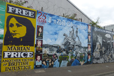 The Peace Wall exists between the Falls (more Catholic, more pro Republic of Ireland) & Shankhill (more Protestant, pro UK) area