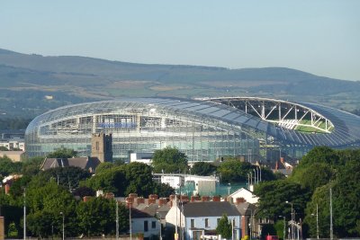The next morning, we pulled into Dublin, Republic of Ireland.  Here's Aviva stadium (rugby/football) from the ship