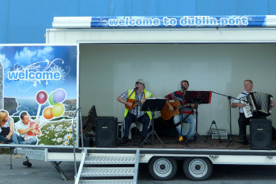 Dublin welcome from outside the ship