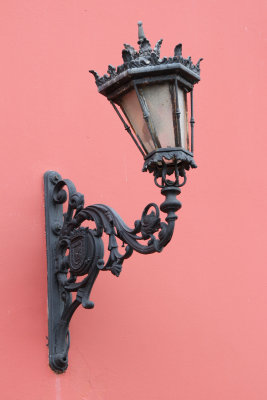 The colors were enchanting.  (Lamp on a building near the Forteleza)