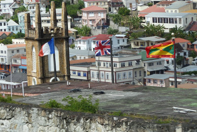 France, UK, Grenada flags