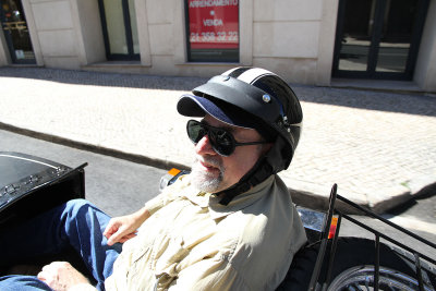 Howard enjoys the ride.It was his birthday present & best place for someone with a bad back, so he got the sidecar.