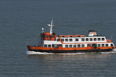 Cacilhas ferry from Cais de Sodre going across the Tejo