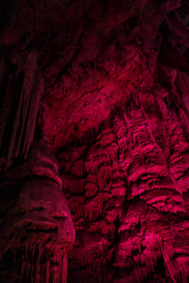 They made ample use of colored lights in St. Michaels Cave in the Rock!