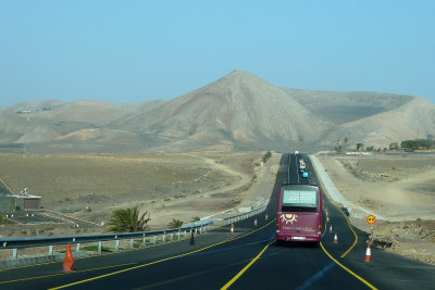 100 volcanoes on the island.  We drove on excellent roads to Timanfaya National Park. 