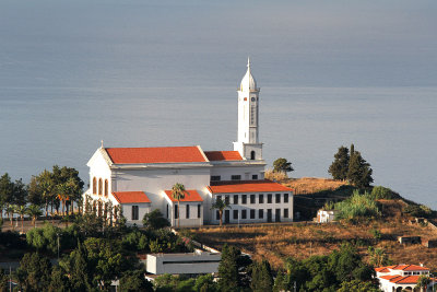 FUNCHAL, island of Madeira, Portugal: St. Martins church from Pico dos Barcelos viewpoint