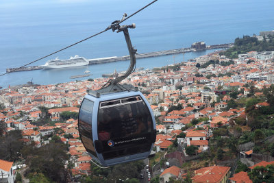 We took the cable car (teleferico) down to Funchal.  Insignia is in background.