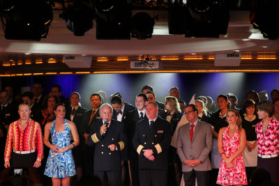 On Valencia night, Oceania held its Special Salute show with Asst CD, Capt, GM, CD, Embassador, Chf purser & others thanking us