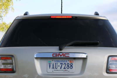  We headed up to Mesa Verde in Colorado, 3.5-4 hrs. away. Got gas at Sandia reservation & saw this car from Virginia.  