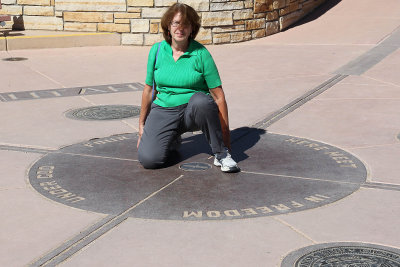 We went a little out of our way to go to the 4 Corners Monument.  Pretty windy there (NM, CO, Ariz, and Utah meet at this spot).