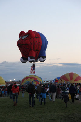 Spyder Pig got to take the flag up this day