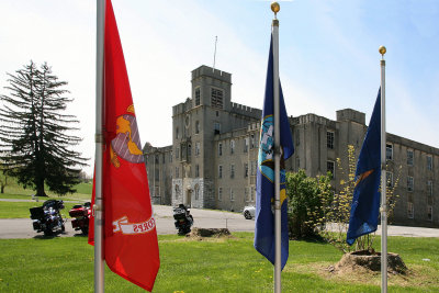  Big Barracks with 3 of the flags